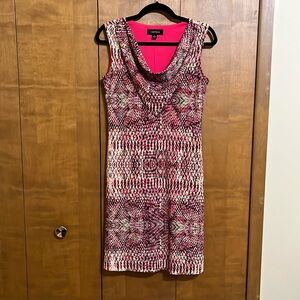 Multi-color print dress